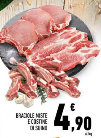 Conad BRACIOLE MISTE E COSTINE DI SUINO offerta