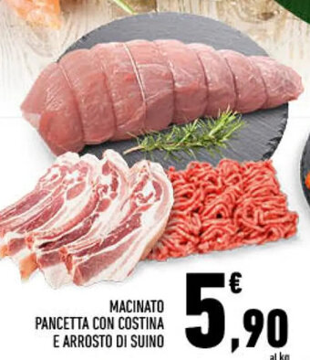 Conad MACINATO PANCETTA CON COSTINA E ARROSTO DI SUINO offerta