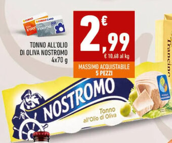 TONNO ALL'OLIO DI OLIVA NOSTROMO 4 x 70 g