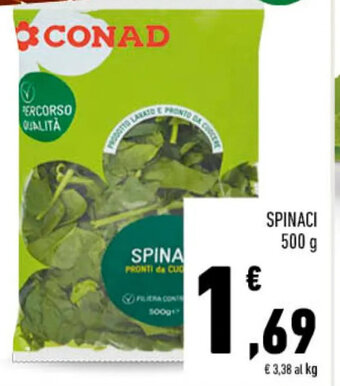 Conad SPINACI 500 g offerta