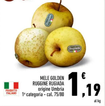 Conad MELE GOLDEN RUGGINE RUGIADA origine Umbria offerta