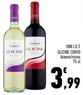 Conad VINI I.G.T. GLICINE CORVO bianco/rosso 75 cl offerta