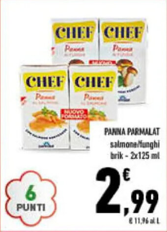 Conad PANNA PARMALAT salmone/funghi brik -2x125 ml offerta