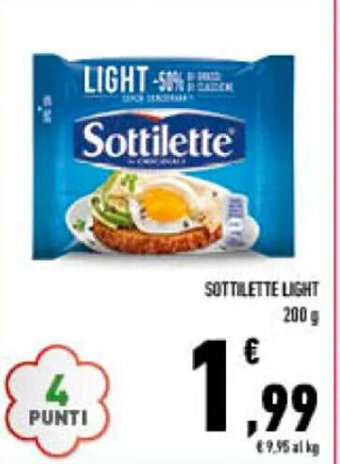 Conad SOTTILETTE LIGHT 200 g offerta
