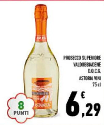Conad PROSECCO SUPERIORE VALDOBBIADENE D.O.C.G ASTORIA VINI 75 cl offerta