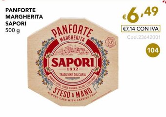 Migross Superstore PANFORTE MARGHERITA SAPORI 500 g offerta