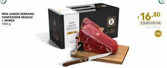 MINI JAMON SERRANO CONFEZIONE REGALO + MORSA 1000 g
