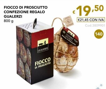 Migross Superstore FIOCCO DI PROSCIUTTO CONFEZIONE REGALO GUALERZI 800 g offerta