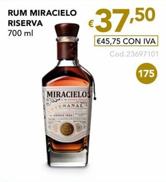 RUM MIRACIELO RISERVA 700 ml