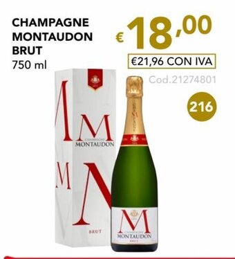 CHAMPAGNE MONTAUDON BRUT 750 ml