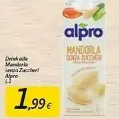 Carrefour Market Alpro Drink Alla Mandorla Senza Zuccheri 1000ml offerta