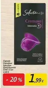 Carrefour Market Carrefour Capsule Selection Cremoso Intensita 11 Pz offerta