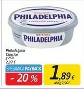 Carrefour Market Philadelphia Formaggio spalmabile offerta