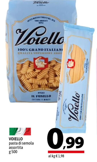 A&O VOIELLO pasta di semola assortita g 500 offerta