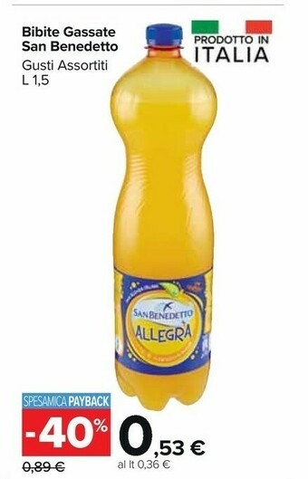 Carrefour Market San Benedetto Aranciata 1500 G(ml) offerta
