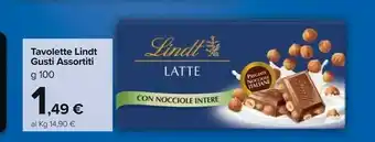 Carrefour Market Lindt Latte Nocciole Intere 100 G(ml) offerta