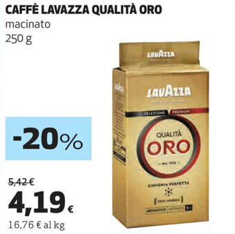 In Coop CAFFÈ LAVAZZA QUALITÀ ORO macinato 250 g offerta