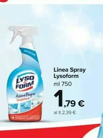 Carrefour Market Lysoform Linea Spray offerta
