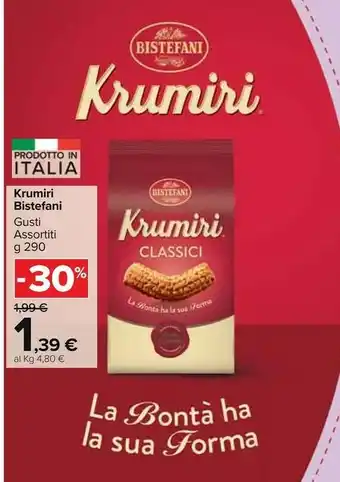 Carrefour Market Bistefani Krumiri Cacao 300 G(ml) offerta