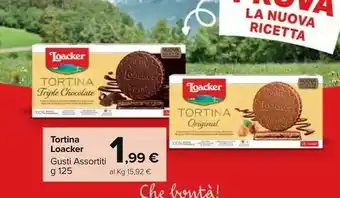 Carrefour Market Loacker Tortina Original 125 G(ml) offerta