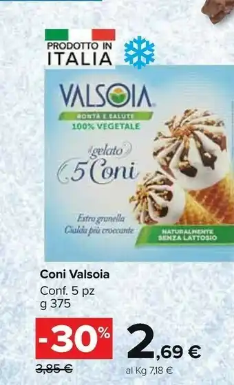 Carrefour Market Valsoia Il Gelato 5 Coni offerta