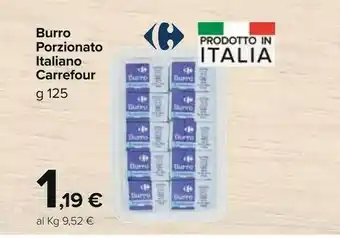 Carrefour Market Carrefour Burro Porzionato Italiano 125 G offerta