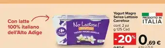 Carrefour Market Carrefour Yogurt Magro Senza Lattosio 125 G offerta