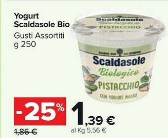 Carrefour Market Fattoria Scaldasole - Yogurt Biologico Magro Pistacchio 250 G(ml) offerta