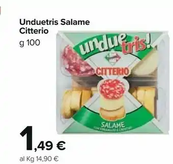Carrefour Market Citterio Unduetris Salame 100 G offerta