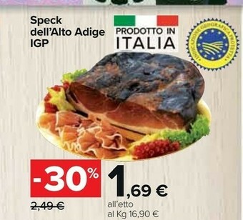 Carrefour Market Speck Dell'alto Adige Igp offerta