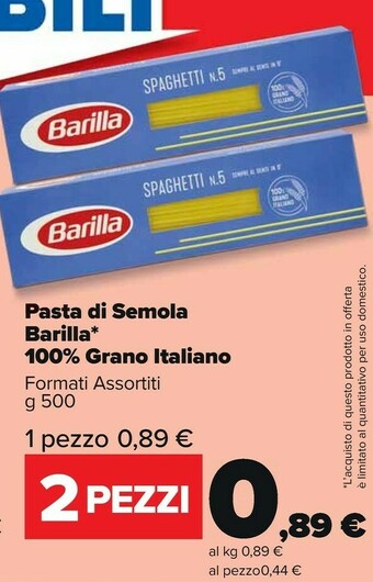 Carrefour Market Barilla Pasta Di Semola offerta