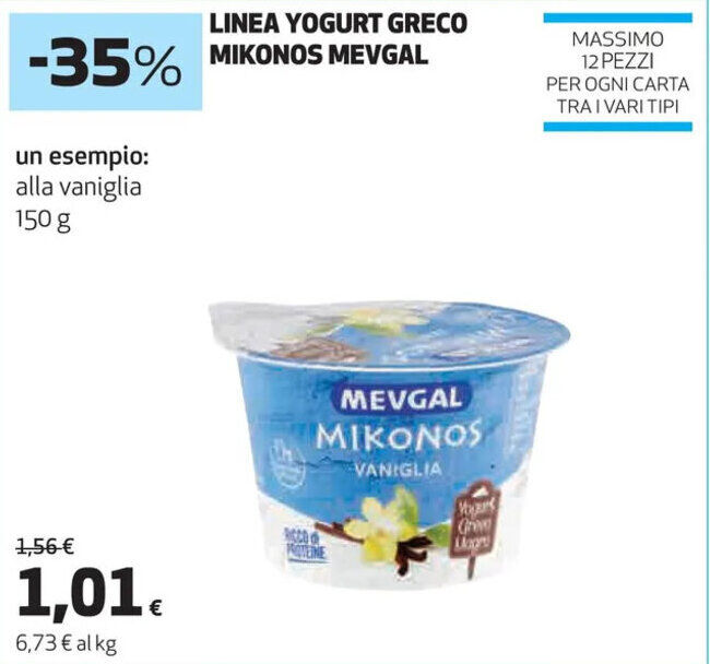 LINEA YOGURT GRECO MIKONOS MEVGAL offerta di In Coop