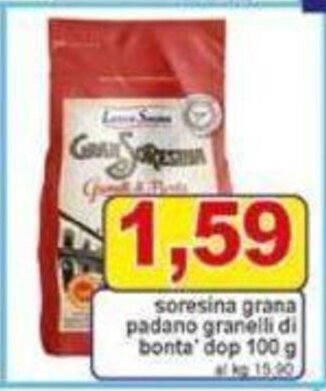 Pewex soresina grana padano granelli di bonta' dop 100 g offerta