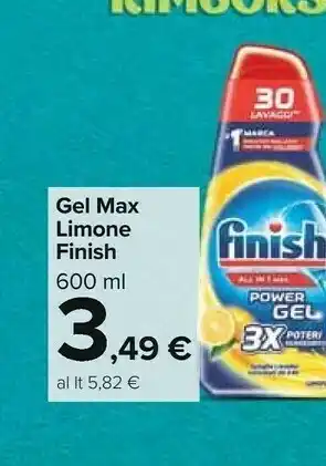 Carrefour Market Finish Gel Max Limone offerta
