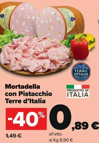 Carrefour Market Terre D'italia Mortadella Con Pistacchio offerta