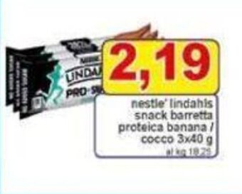 Pewex nestle' lindahls snack barretta proteica banana / cocco 3x40 g offerta