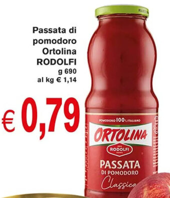 Coal Passata di pomodoro Ortolina RODOLFI g 690 offerta