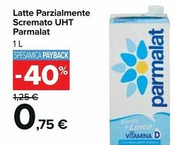 Carrefour Parmalat Latte Fresco Parzialmente Scremato offerta