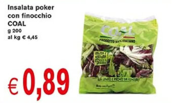Coal Insalata poker con finocchio COAL g 200 offerta