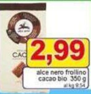 alce nero frollino cacao bio 350 g