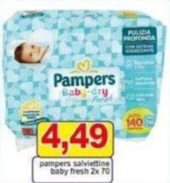 Pewex pampers salviettine baby fresh 2x 70 offerta
