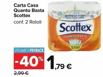 Carrefour Scottex Carta Casa offerta