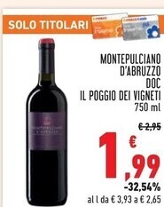 Conad City Il poggio dei veneti montepulciano abruzzo doc offerta