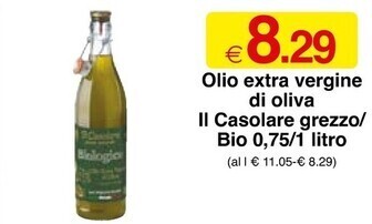 Sì con te Il casolare olio extra di oliva vergine grezzo/bio offerta