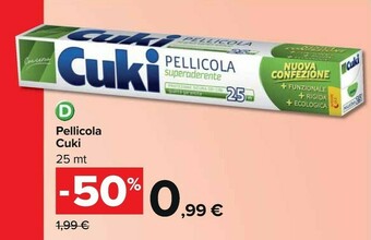 Carrefour Market Cuki Pellicola Trasparente offerta
