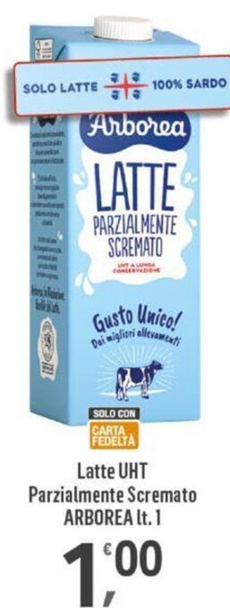 Supermercati Dok Latte UHT Parzialmente Scremato ARBOREA lt. 1 offerta