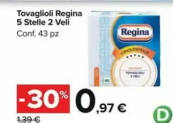 Carrefour Market Regina Tovaglioli 5 Stelle offerta