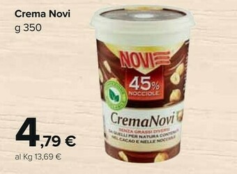 Carrefour Market Novi Crema 45% Nocciole 200 G(ml) offerta