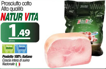 A&O Prosciutto cotto Alta qualità NATUR VITA offerta