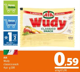 A&O AIA Wudy classico snack 4 pz - g 100 offerta
